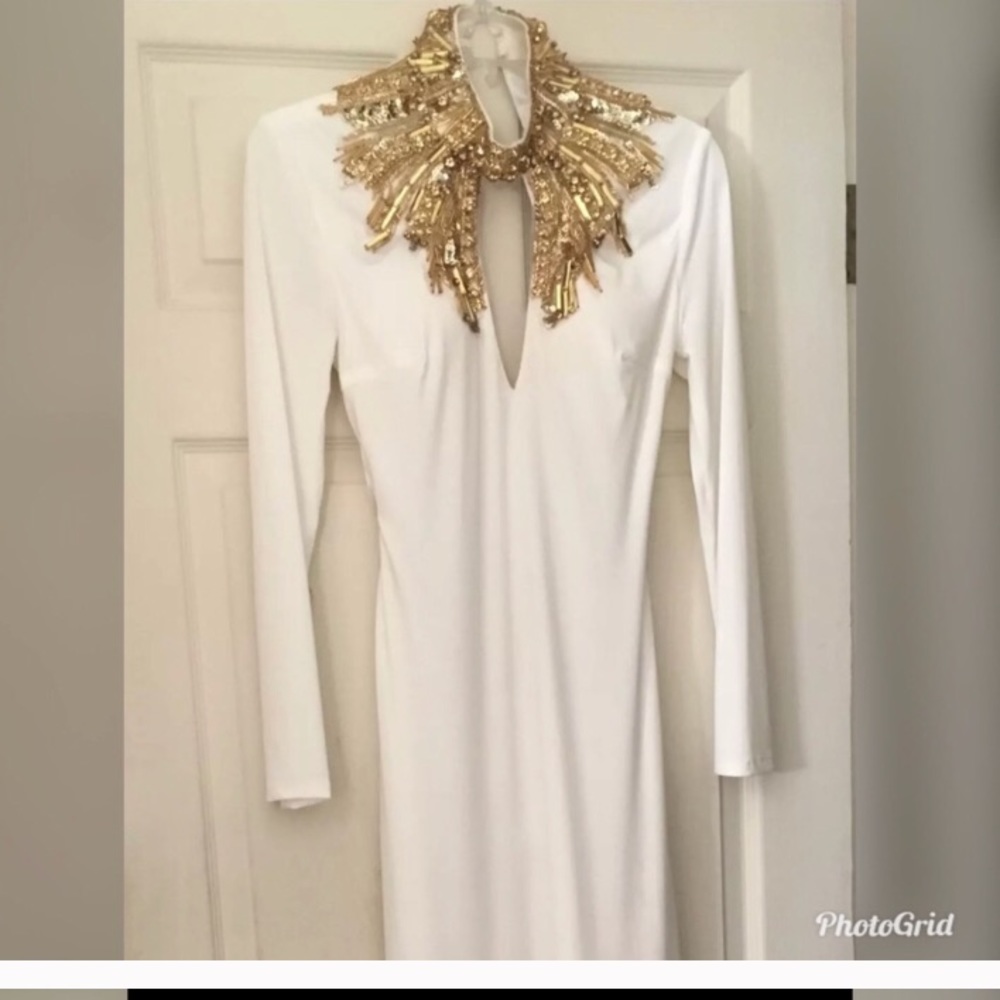 Jovani white long sleeve gown